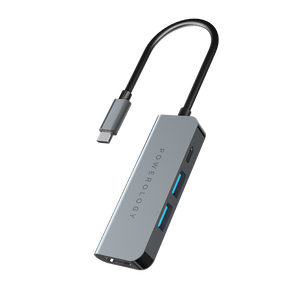 Powerology 4 in 1 USB-C Hub with HDMI & USB 3.0 60W Power Delivery (6849887862847)