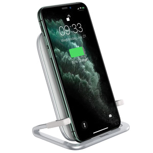 Baseus Rib Horizontal and Vertical Holder Wireless Charging for iPhone & Samsung 15W- White (4841044377663)