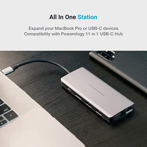 Powerology 11 in 1 USB-C Hub Ethernet & HDMI VGA (6849188888639)