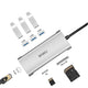 WiWU Alpha 631STR,6 in 1 hub, RJ45 hub, Micro SD hub, 3 usb hub (4743454425151)