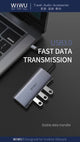 WiWU Alpha 831HRT, WiWU Type C Hub, 8 in 1 Adapter with USB C to RJ45 HD MI 3USB Card Reader Multifunctional USB HUB - Custom Mac BD (4439833411647)