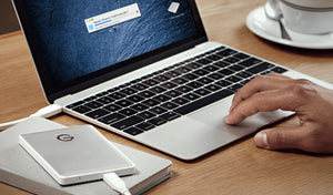 G-DRIVE mobile USB-C Portable Storage Drive - Silver - 2TB - Custom Mac BD (1742634909759)