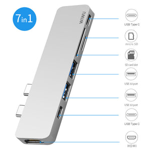 Wiwu USB Hub 7 In 1 Type-c Hyperdrive - Custom Mac BD (1295269003332)