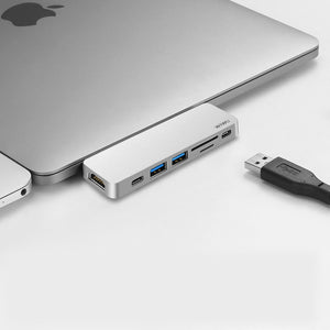 Wiwu USB Hub 7 In 1 Type-c Hyperdrive - Custom Mac BD (1295269003332)