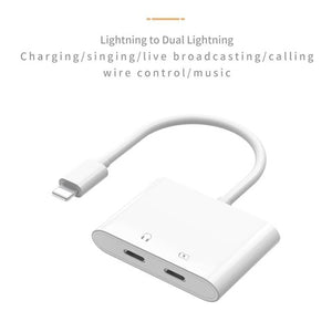 WiWU Lightning to Dual Lightning Audio Converter LT01 Plus (6657390936127)