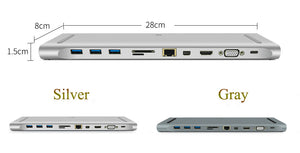 Wiwu Multi-function 11 In 1 Hub USB Type-c Docking Station Universal - Custom Mac BD (1303022633028)