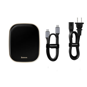 Baseus Type-C HUB Adapter AC Multifunctional Charger-Black, White (4709861785663)