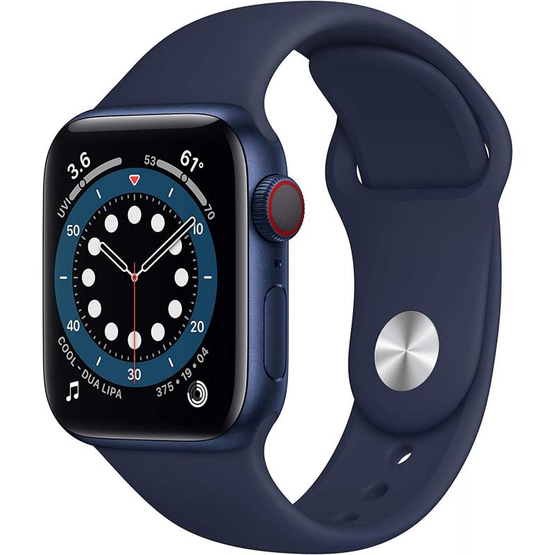 Brand New Apple Watch Series Blue aluminium case with Navy Blue sport band strap (GPS) 44MM