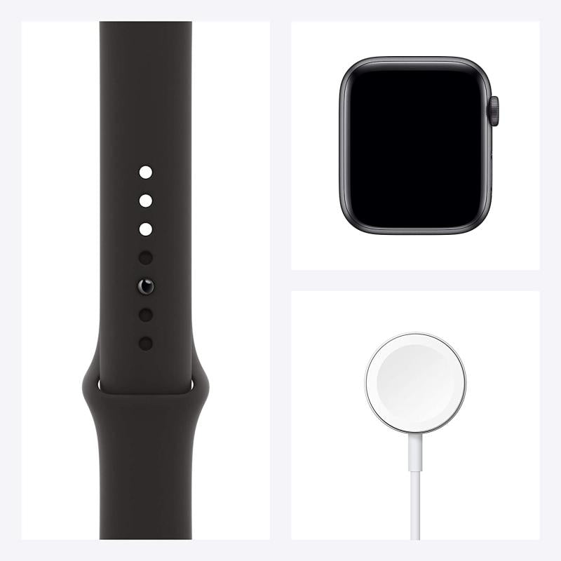 Apple Watch Series Space Gray Aluminum Case with Black Sport Band