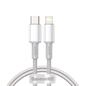 Baseus High Density Braided Type-C to iP PD 20W Data Cable 1M (7110242172991)