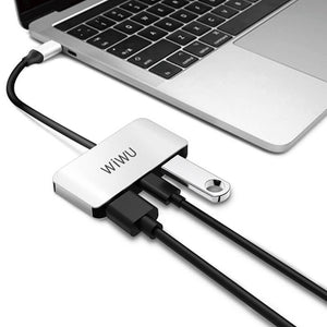 WiWU Alpha C2H, 3 in one, USB C to HDMI USB Adapter - Custom Mac BD (4439823122495)