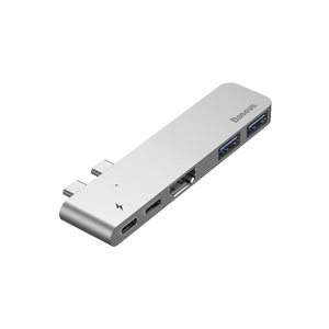 Baseus Thunderbolt C+ Dual Type-C to USB3.0/HDMI/Type-C Female HUB Converter (4705753858111)