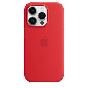 iPhone14ProSiliconeCasewithMagSafe-Red (7110389268543)