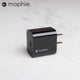 Mophie USB-C 18W Wall Adapter (Black) (4609663369279)