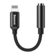 Baseus L3.5 Lightning Male to 3.5mm Female Adapter - Black/White (4714300833855)