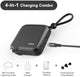 IDMIX Portable Charger for iPhone Battery Pack 10000mAh External Battery for ipad, Power Bank with Built in MFI Certified Apple Lightning Charger Cable, Built in Wall Plug & Travel Adapters (Grey) - Custom Mac BD (4461027885119)