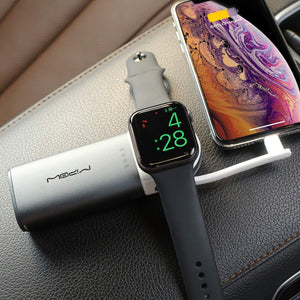 MIPOW Portable Apple Watch Charger, MFi Certified Magnetic 6000mAh Power Bank with Built-in iPhone Fast Charging Cord Cable, Pocket-sized Battery for iWatch - Custom Mac BD (4460931252287)