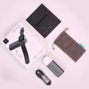 MIPOW Portable Apple Watch Charger, MFi Certified Magnetic 6000mAh Power Bank with Built-in iPhone Fast Charging Cord Cable, Pocket-sized Battery for iWatch - Custom Mac BD (4460931252287)