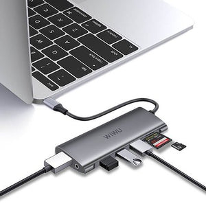 WiWU A11312H hub, 11 in 1 hub, USB C Hub Dual HDMI Adapter (4744212381759)